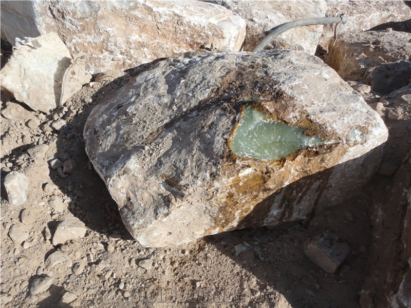 Abbarik Green Onyx Block, Iran Green Onyx