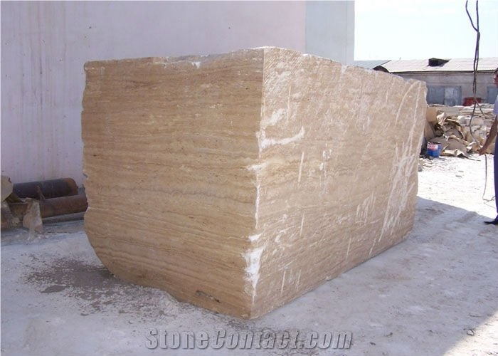 Travertine Block, Iran White Travertine