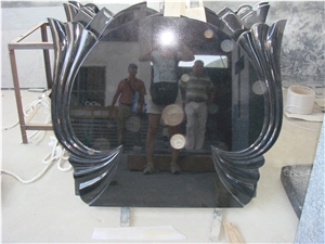 Absolute Black Granite Tombstone, Monument, Shanxi Black Granite Gravestone