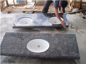 Sapphire Brown Granite Vanity Top,bath Top, Brown Granite Countertop