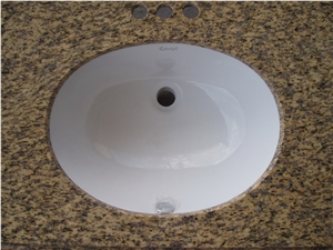 Tiger Skin Yellow Granite Vanity,chinese Yellow Granite Bath Tops