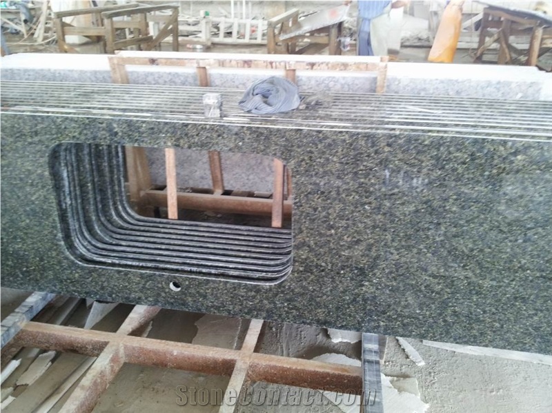Verde Ubatuba Granite Countertop, Green Granite Countertop