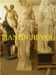 Marble Female Model Nude Sculpture Woman, White Marble Sculpture
