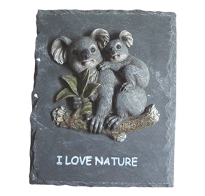 Slate Koala Menu Board, Black Slate Artifacts, Handcrafts