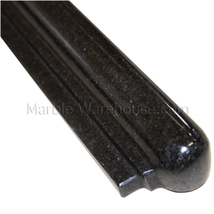 Black Absolute Granite Left Corner Chair Rail 2"X12"