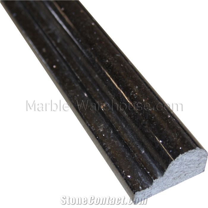 Black Galaxy Granite Chair Rail