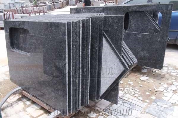 China Butterfly Green Polished Counters, Verde Butterfly Green Granite Kitchen Countertops