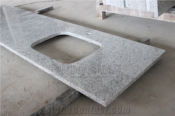 China Pepper White Polished Granite Kitchen Countertop & Island Tops,g603 Sesame White Granite Kitchen Countertops