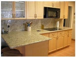 Tiger Skin Yellow Granite Countertop
