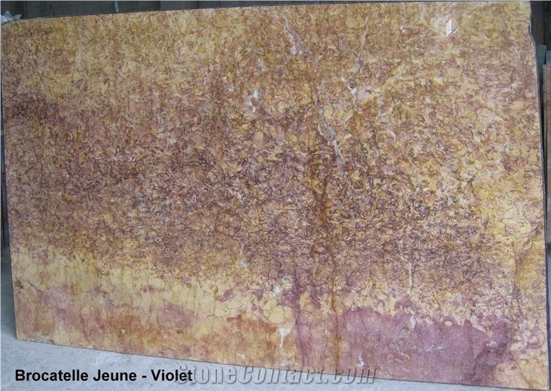 Brocatelle Violette - Jaune Violet Marble Slabs, Brocatelle Marble