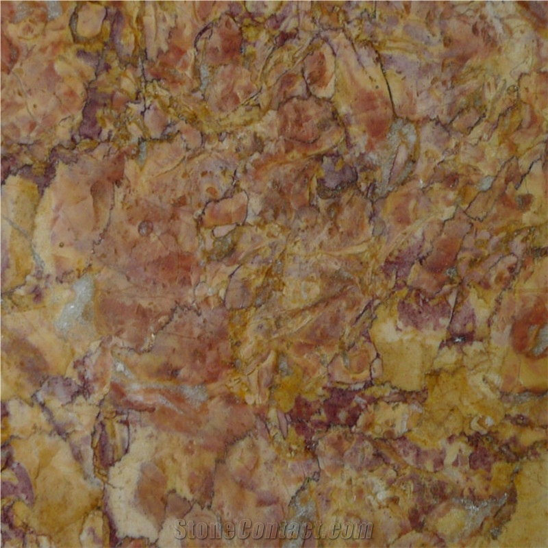 Brocatelle Violette - Jaune Violet Marble Slabs, Brocatelle Marble