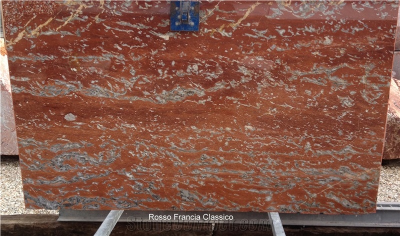 Rosso Francia Classico Marble Slab and Tiles, France Red Marble