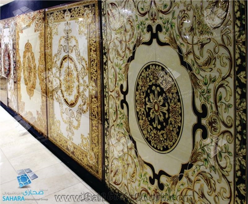 Artistic Ceramics and Glass Carpet Medallion