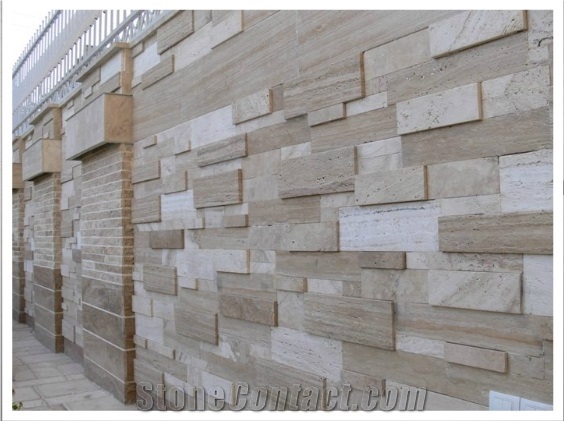 Antique Beige Travertine Walling
