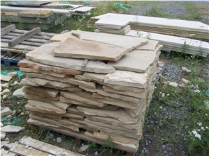 Flagstone Ashlar, Beige Sandstone Flagstone