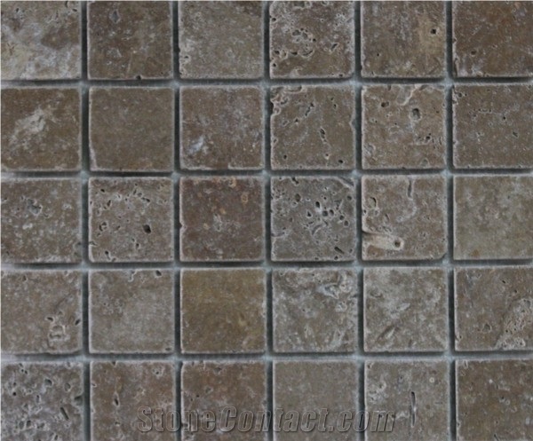 Brown Travertine Mosaic