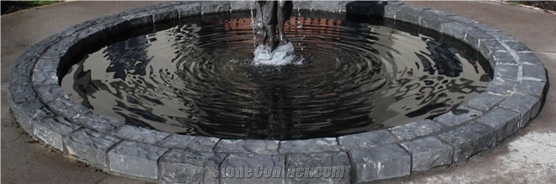 Split Black Andesite Pool Coping, Leith Andesite Black Stone Pool Coping