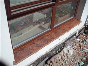 Multicolor Red Granite Windows Sill