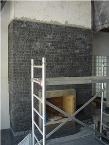 Kvarcit Grigio Splitface Wall Decoration, Kvarcit Grigio Grey Quartzite Wall