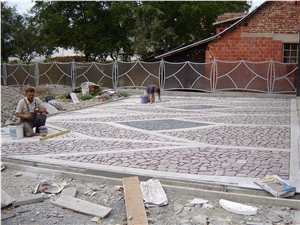 Kvarcit Rosso, Pink Quartzite Landscaping Stones, Flagstone Paver