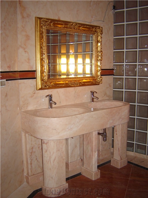 Rosa Portogallo Salmonato Marble Vanity Top