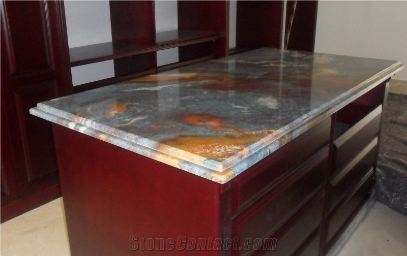 Blue Louise Quartzite Kitchen Countertop