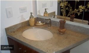 Cafe Pinta Limestone Honed Vanity Top, Cafe Pinta Brown Limestone Vanity Top Cafe Pinta Limestone Honed Vanity Top, Cafe Pinta Brown Limestone Vanity Top