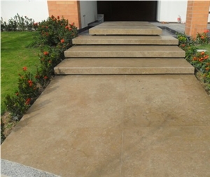 Caliza Cafe Pinta Escaleras, Caliza Cafe Pinta Brown Limestone Stairs,steps