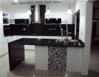 Negro San Gabriel Granite, San Gabriel Black Granite Countertop