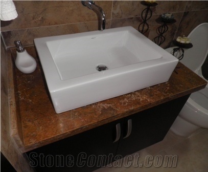 Travertino Villa De Leyva Travertine Bathroom Countertop