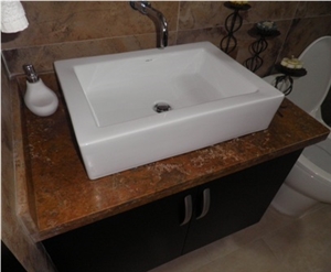 Travertino Villa De Leyva Travertine Bathroom Countertop Travertino Villa De Leyva Travertine Bathroom Countertop
