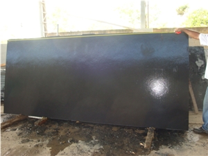 Brazilian Black Slate Slabs & Tiles, Mustang Slate
