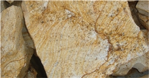 Miracema Gneiss Natural Wall Tiles, Brazil Yellow Gneiss