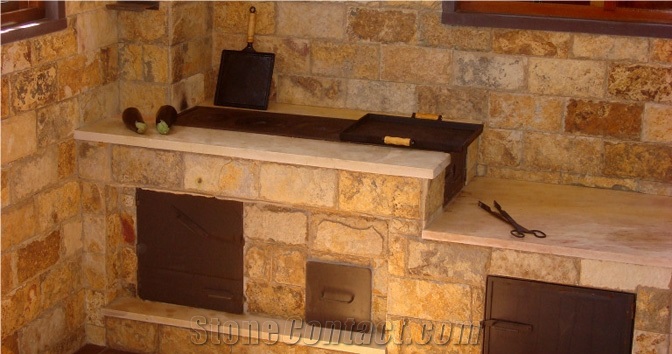 Morayma Sandstone Wall and Floor Tiles, Brazil Yellow Sandstone