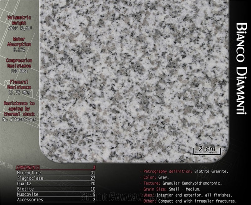 Bianco Diamanti, Blanco Diamante Granite Blocks