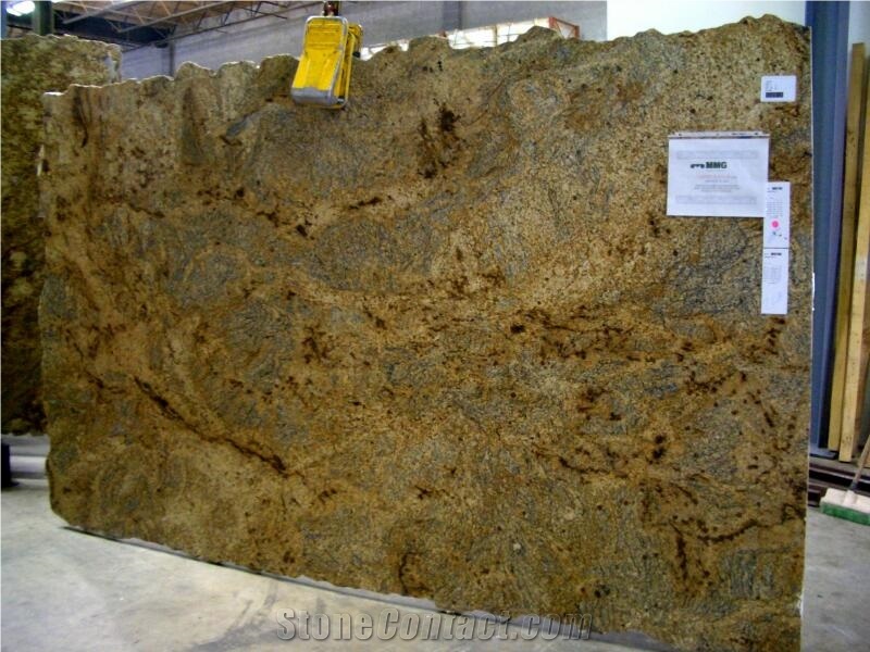 Lapidus Gold Granite Slabs, Brazil Yellow Granite