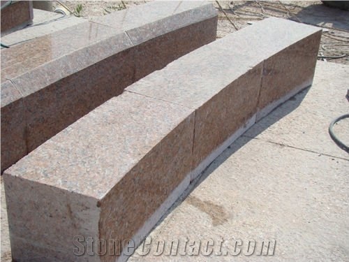 368 Pink Granite Kerbstone, Red Curbstone