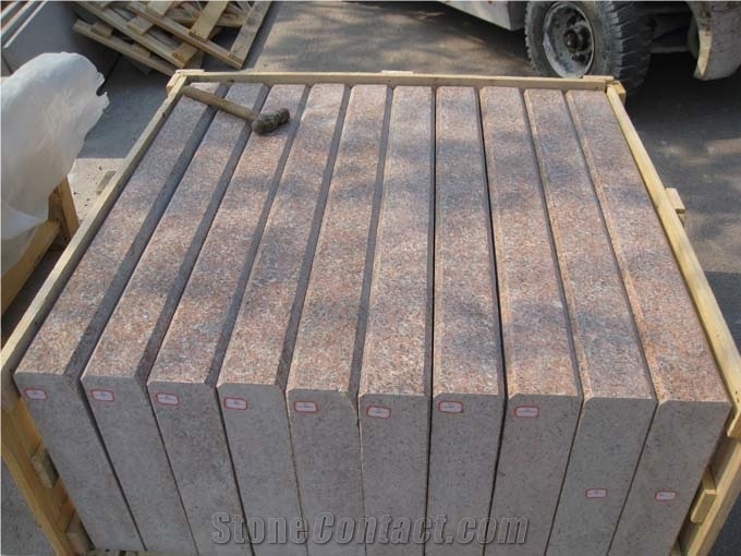 368 Pink Granite Kerbstone, Red Curbstone