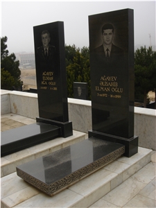China Black , Shanxi Black Granite Tombstone