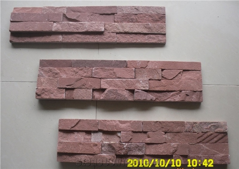 Dark Red Sandstone Cultured Stone