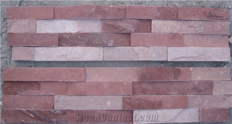 Dark Red Sandstone Cultured Stone