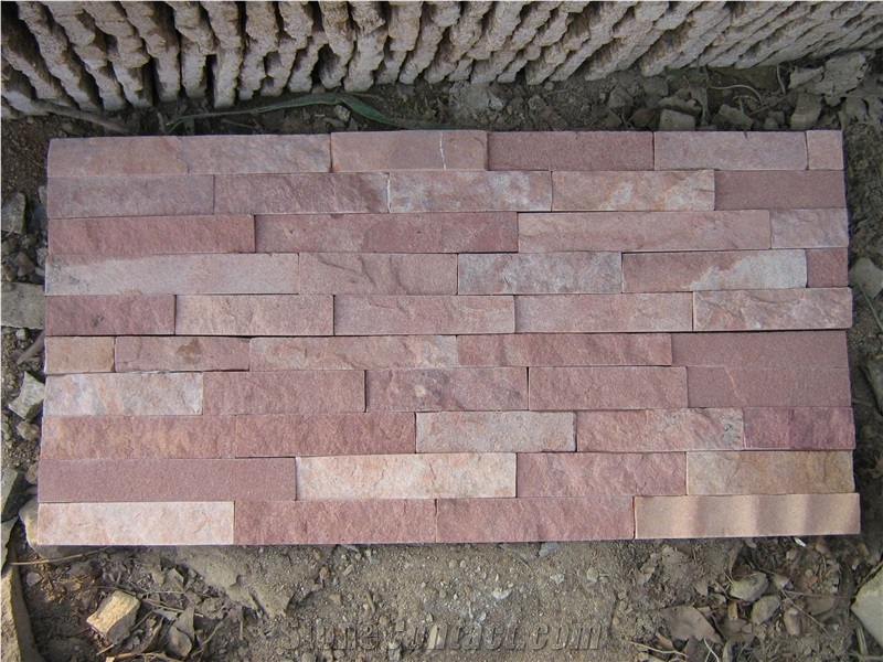 Dark Red Sandstone Cultured Stone