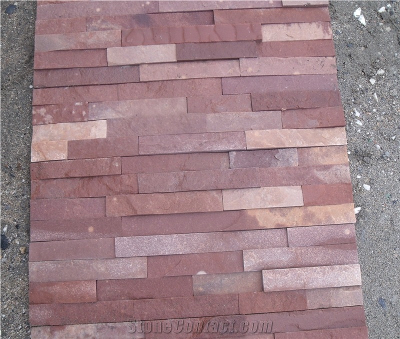 Dark Red Sandstone Cultured Stone