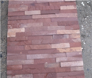 Dark Red Sandstone Cultured Stone