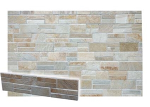 P014 Yellow Flat Culture Slate, Ledge Stone,