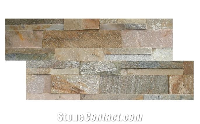 P014 Yellow Flat Culture Slate, Ledge Stone,