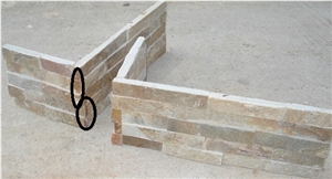 P014 Yellow Flat Culture Slate, Ledge Stone,