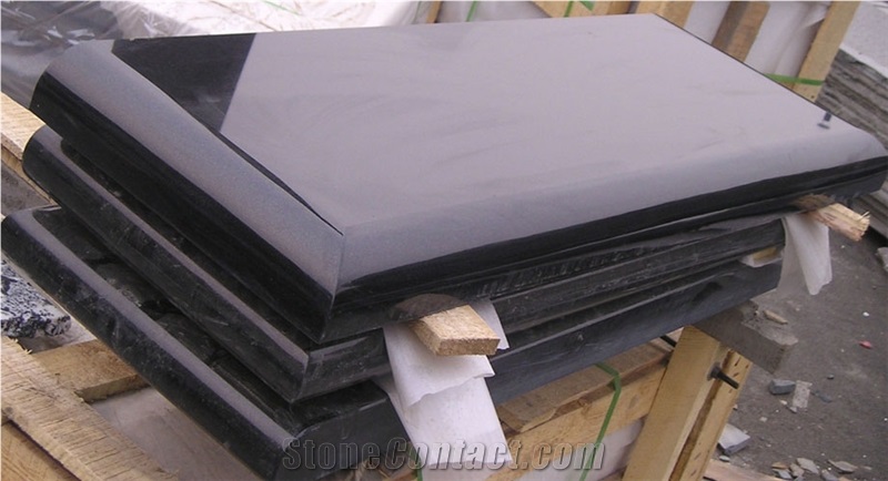 Shanxi Black Granite Rectangle Tombstone