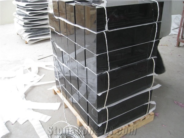 Shanxi Black Granite Rectangle Tombstone