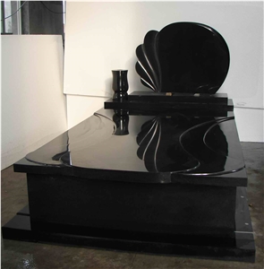 Shanxi Black Granite Tombstone Grave Stone